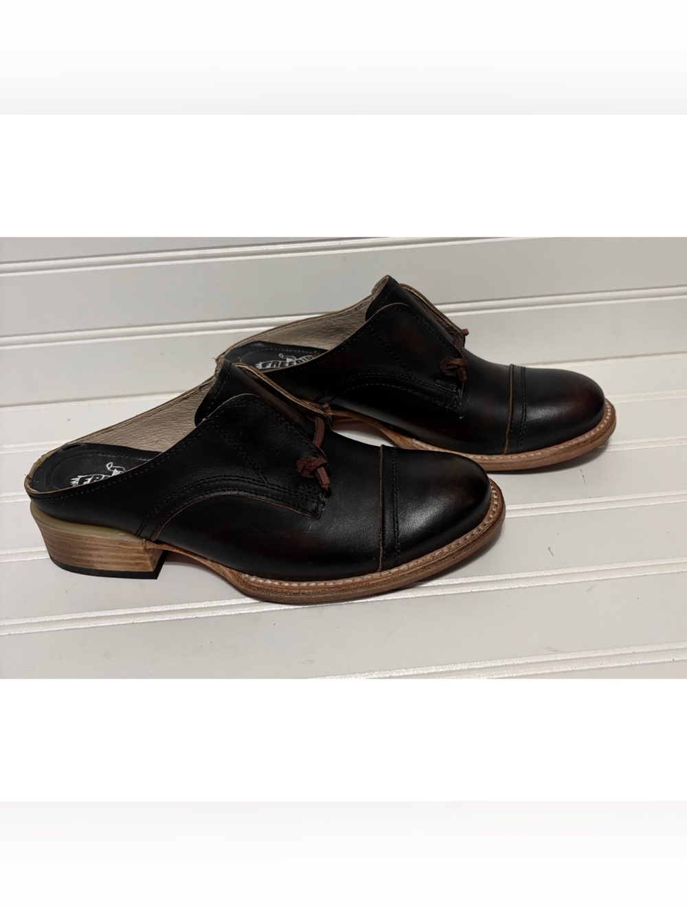 FREEBIRD MALENA Black Leather Oxford Mule Clogs Shoes Womens Size 6 NEW WO BOX